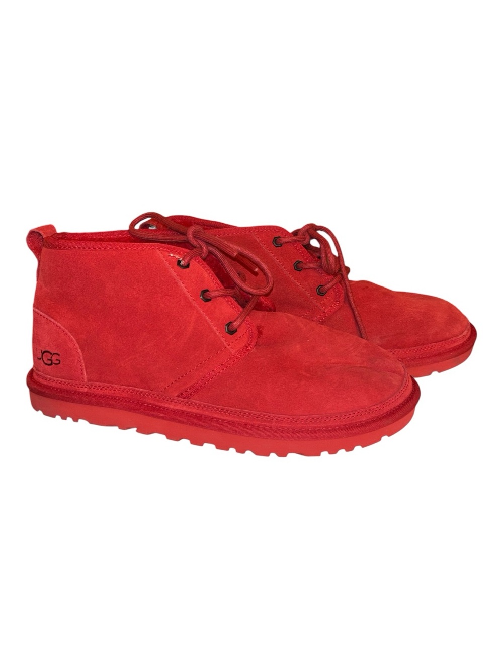 UGG Red Suede Lace-Up Nuemel Samba Boots Size 11 NWOT